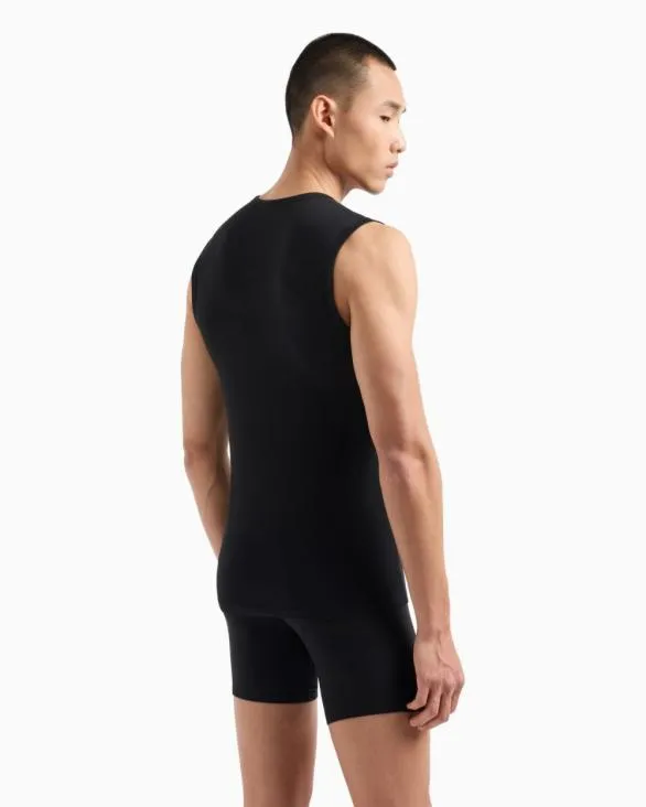 Cotton Jersey Tank Top With Logo Black Men Armani Intimates And Loungewear Cotton Jersey Tank Top With Logo Black Men Armani Intimates And Loungewear