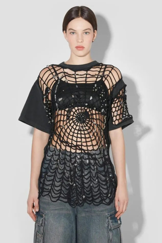 Crochet TShirt Black Women MISBHV TShirts