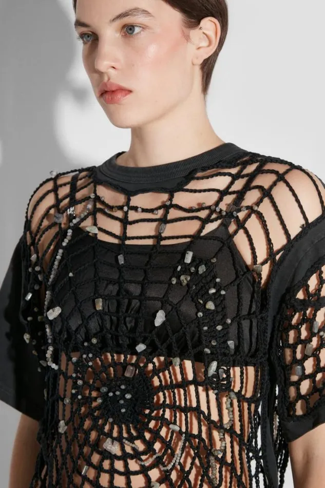 Crochet TShirt Black Women MISBHV TShirts