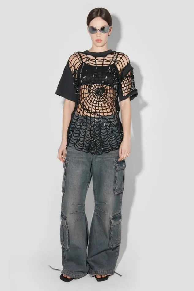 Crochet TShirt Black Women MISBHV TShirts