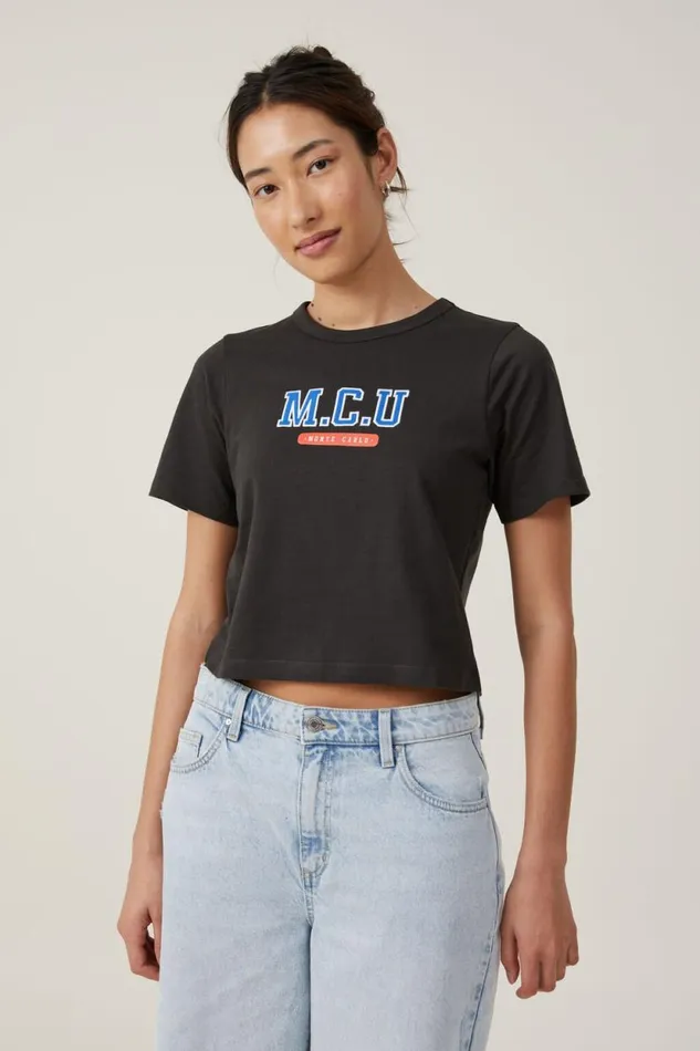 Crop Regular Tee Mcuwashed Black Women Cotton On Tops