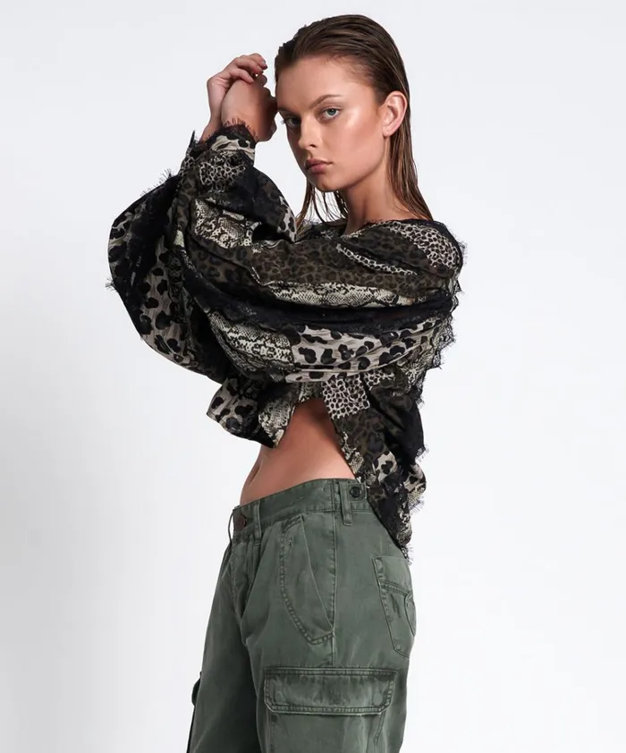 CROPPED ETERNAL SPIRIT SHIRT Women One Teaspoon Tops CROPPED ETERNAL SPIRIT SHIRT Women One Teaspoon Tops