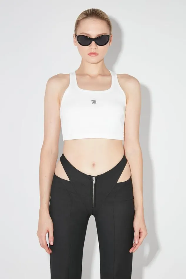 Cropped M Tank Top White Women MISBHV TShirts