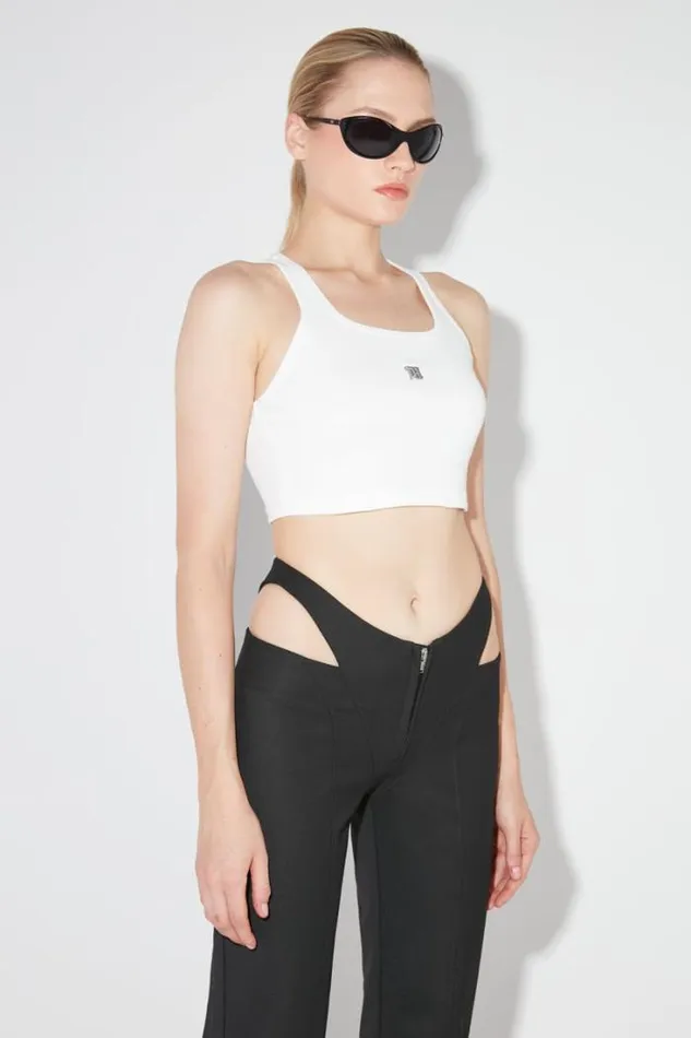 Cropped M Tank Top White Women MISBHV TShirts