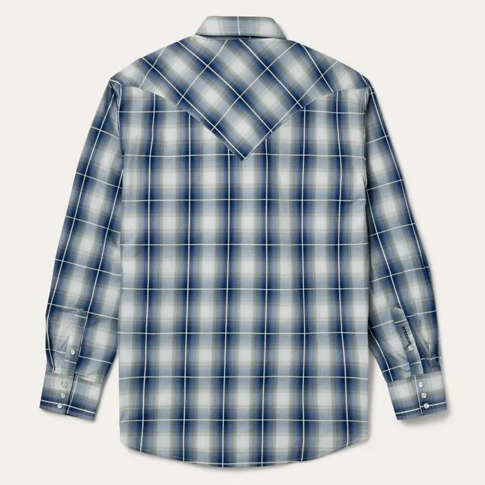 Crystal Plaid Western Shirt Blue Men Stetson Classic Cut