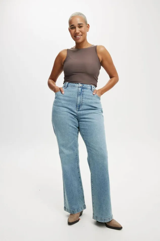 Curvy Stretch Bootcut Jean Bells Blue Women Cotton On Pants