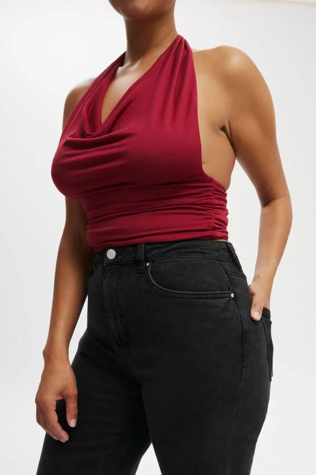 Curvy Stretch Wide Jean Graphite Black Women Cotton On Pants