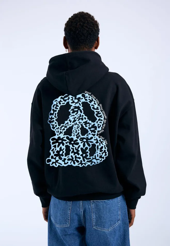 Damien Hoodie 8211 Black DD Peace Black Dd Peace Men Dr Denim Sweatshirts and Hoodies