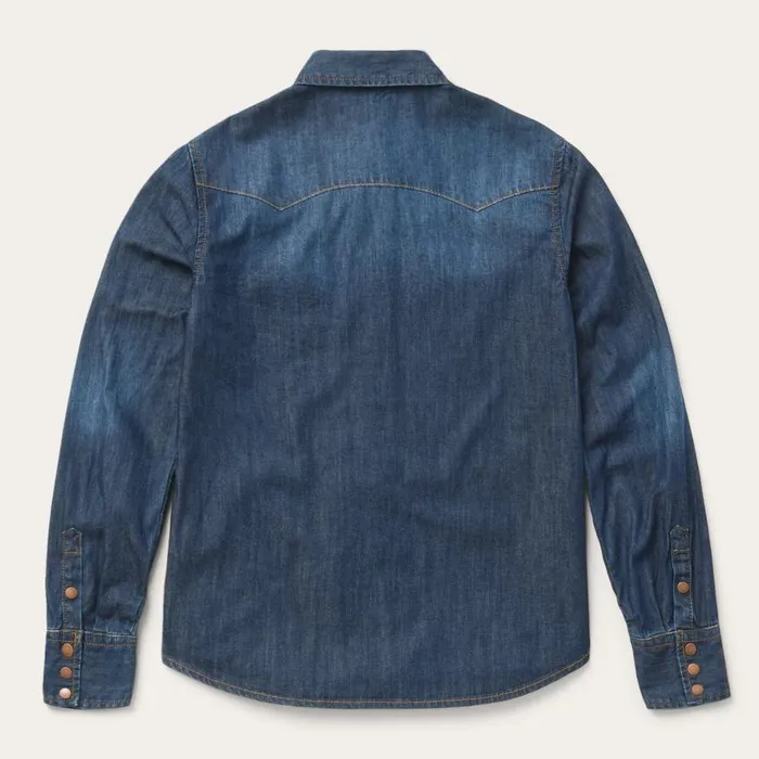 Dark Denim Snap Front Shirt Blue Women Stetson Denim Shirts
