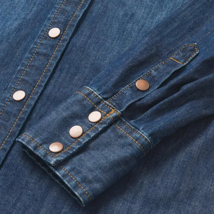 Dark Denim Snap Front Shirt Blue Women Stetson Denim Shirts