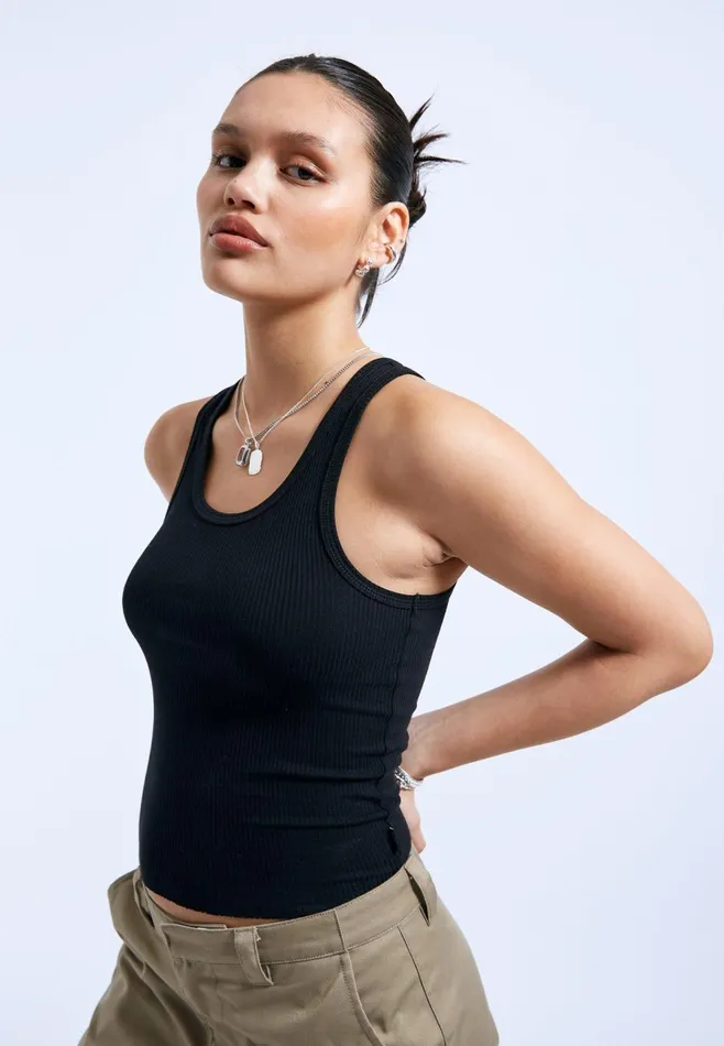 Demi Tank Top 8211 Black Black Women Dr Denim Tees and Tanks
