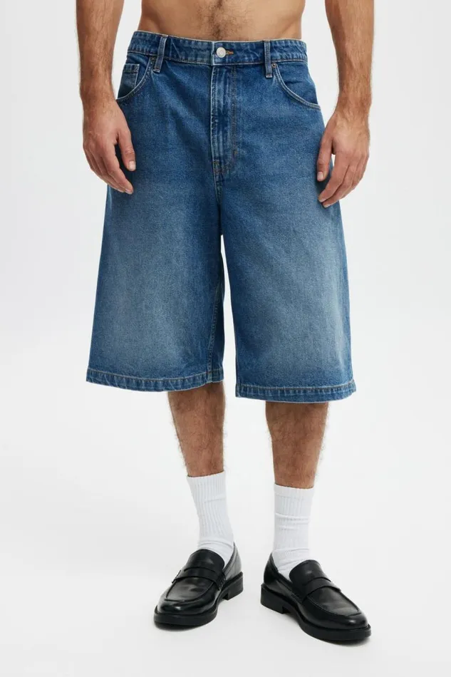 Denim Jort Shock Blue Wash Men Cotton On Shorts