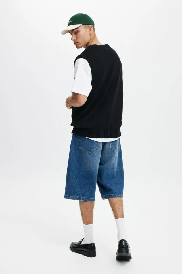 Denim Jort Shock Blue Wash Men Cotton On Shorts