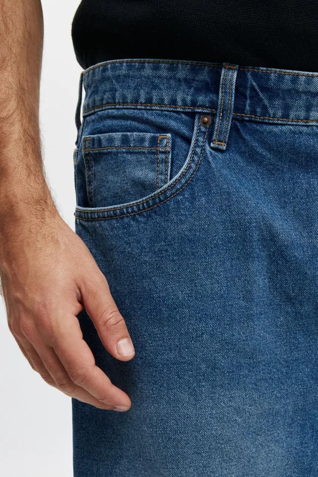 Denim Jort Shock Blue Wash Men Cotton On Shorts