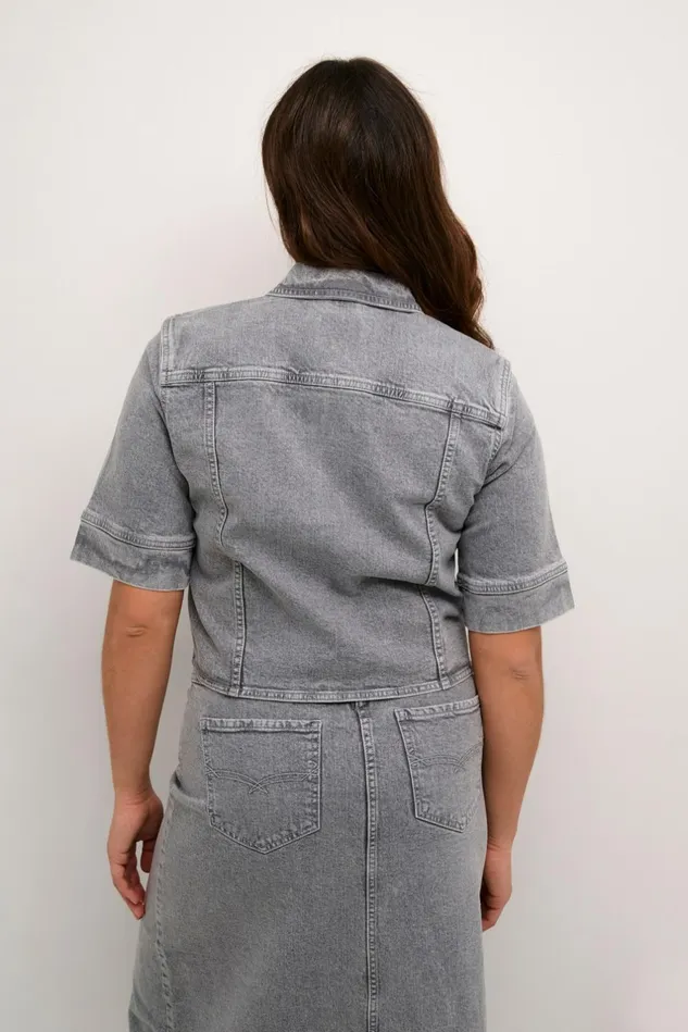 Denim Styles Women CULTURE CUami Denim Jacket Light Grey Wash