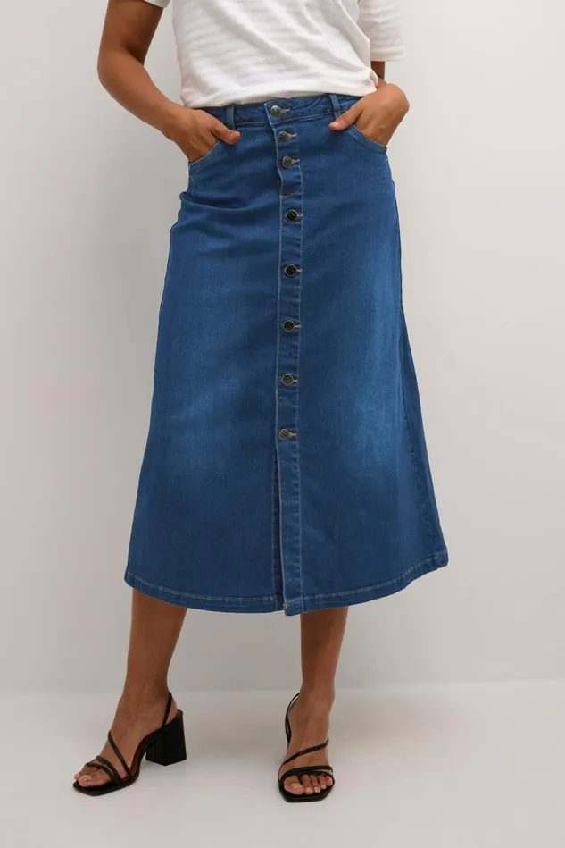 Denim Styles Women CULTURE CUami Denim Skirt Dark Blue Wash