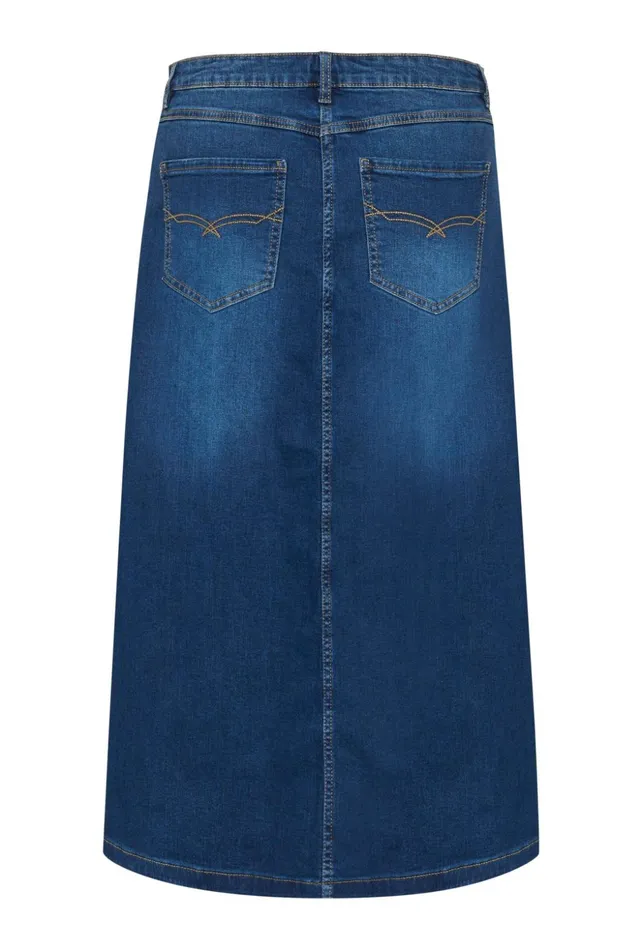 Denim Styles Women CULTURE CUami Denim Skirt Dark Blue Wash