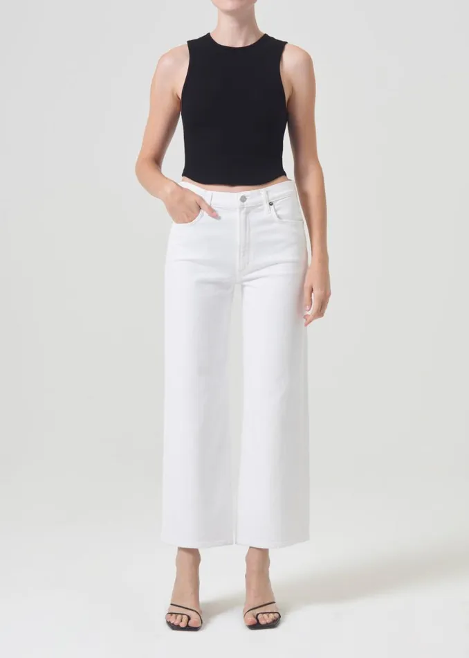 Denim Women Agolde Harper Crop Jean In Sour Cream