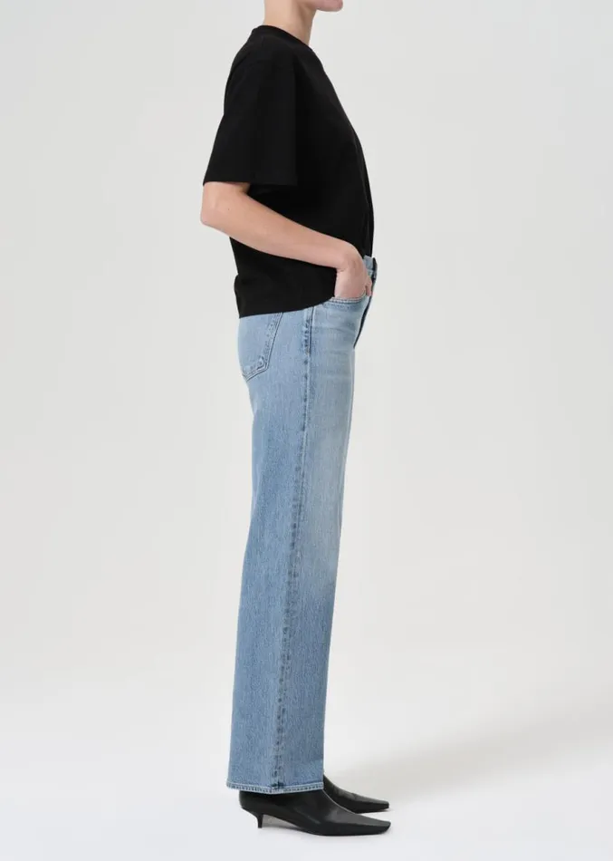 Denim Women Agolde Harper Straight Jean Stretch In Flash