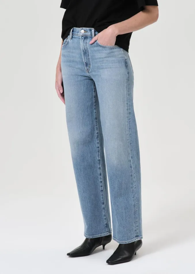 Denim Women Agolde Harper Straight Jean Stretch In Flash