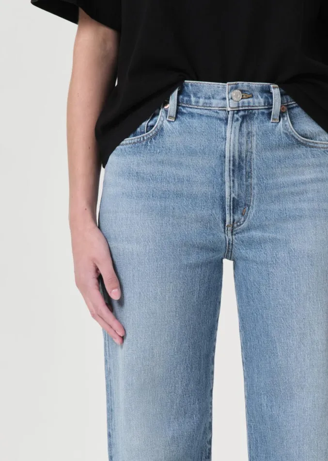 Denim Women Agolde Harper Straight Jean Stretch In Flash