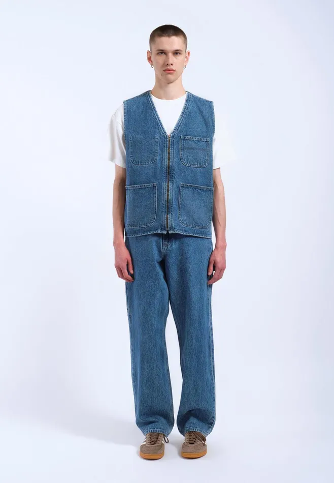 Denver Worker Vest 8211 Stream Sky Retro Contrast Stream Sky Retro Contrast Women Dr Denim Outerwear