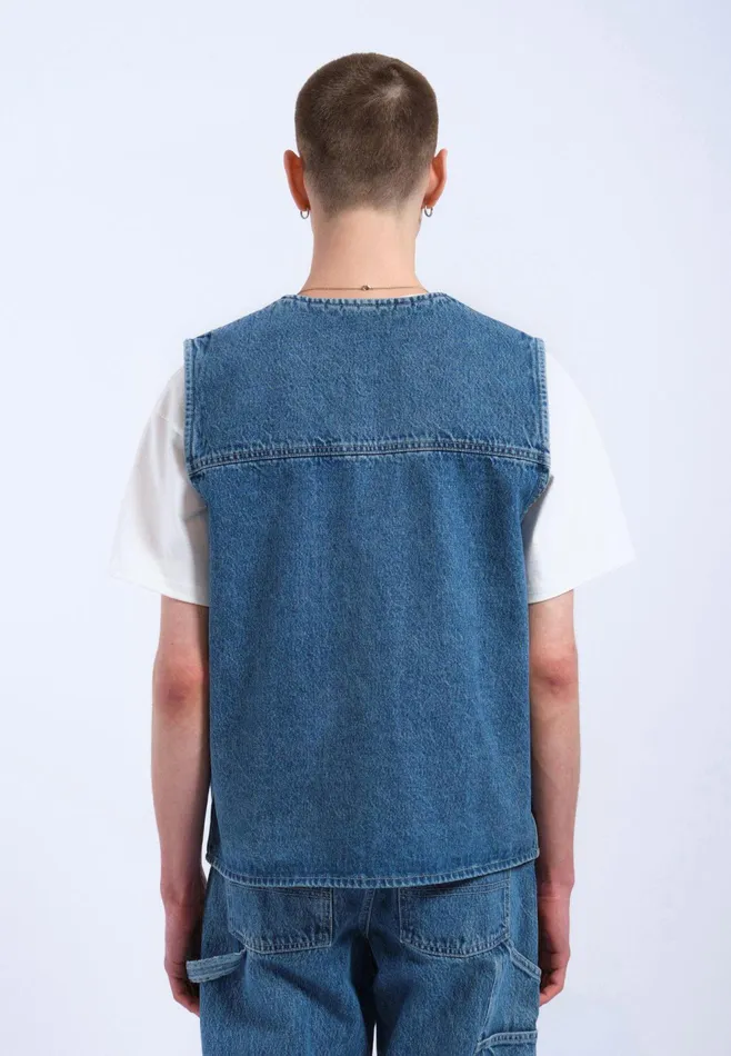 Denver Worker Vest 8211 Stream Sky Retro Contrast Stream Sky Retro Contrast Women Dr Denim Outerwear
