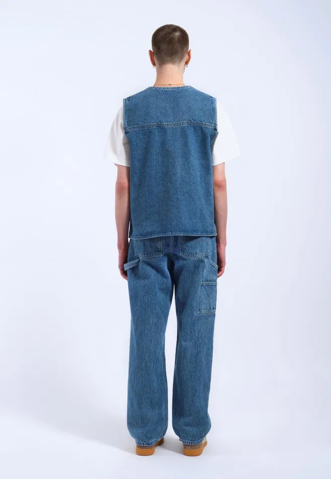 Denver Worker Vest 8211 Stream Sky Retro Contrast Stream Sky Retro Contrast Women Dr Denim Outerwear