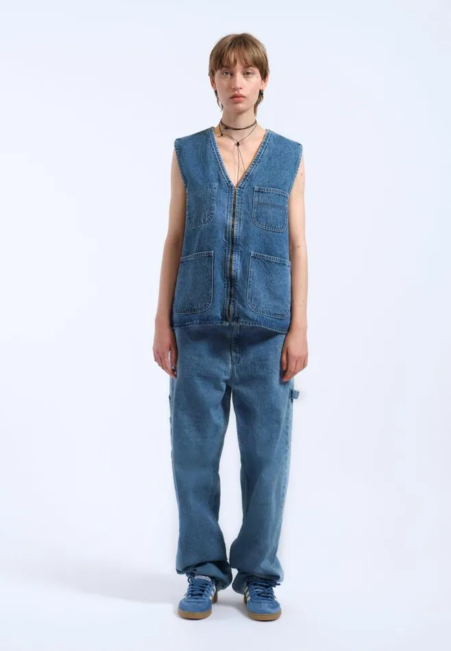 Denver Worker Vest 8211 Stream Sky Retro Contrast Stream Sky Retro Contrast Women Dr Denim Outerwear