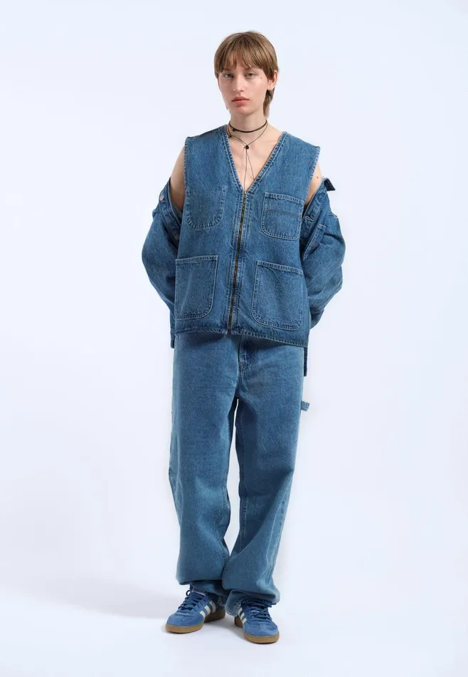 Denver Worker Vest 8211 Stream Sky Retro Contrast Stream Sky Retro Contrast Women Dr Denim Outerwear