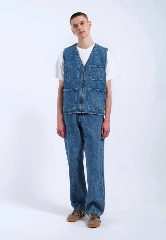 Denver Worker Vest 8211 Stream Sky Retro Contrast Stream Sky Retro Contrast Women Dr Denim Outerwear