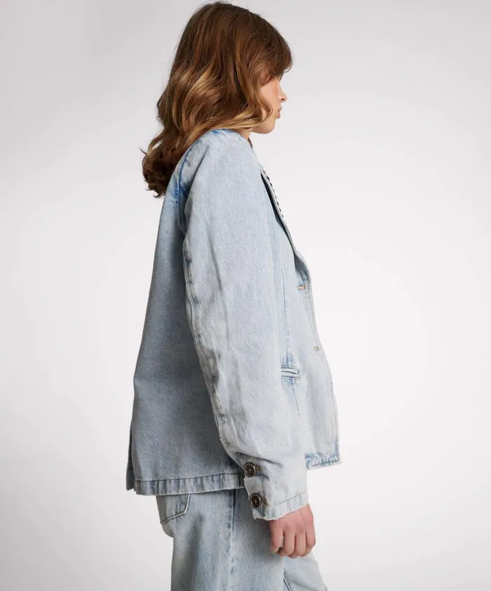 DIAMONDE STUDDED DENIM BLAZER Women One Teaspoon Denim Jackets DIAMONDE STUDDED DENIM BLAZER Women One Teaspoon Denim Jackets