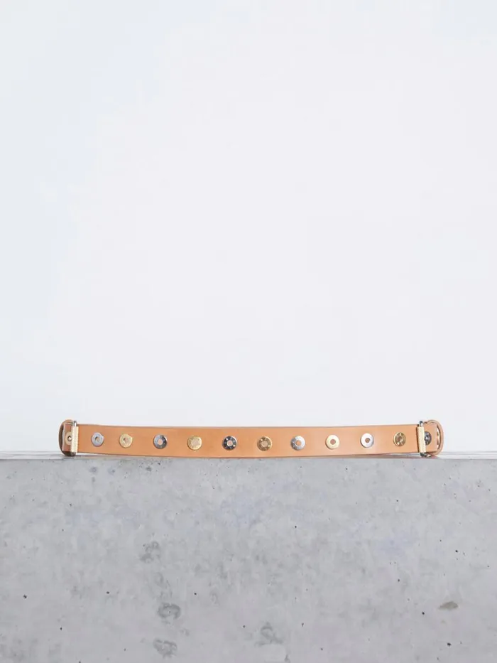 Dion Lee Belts MINI MIRROR BUCKLE BELT Saddle 8211 Accessories