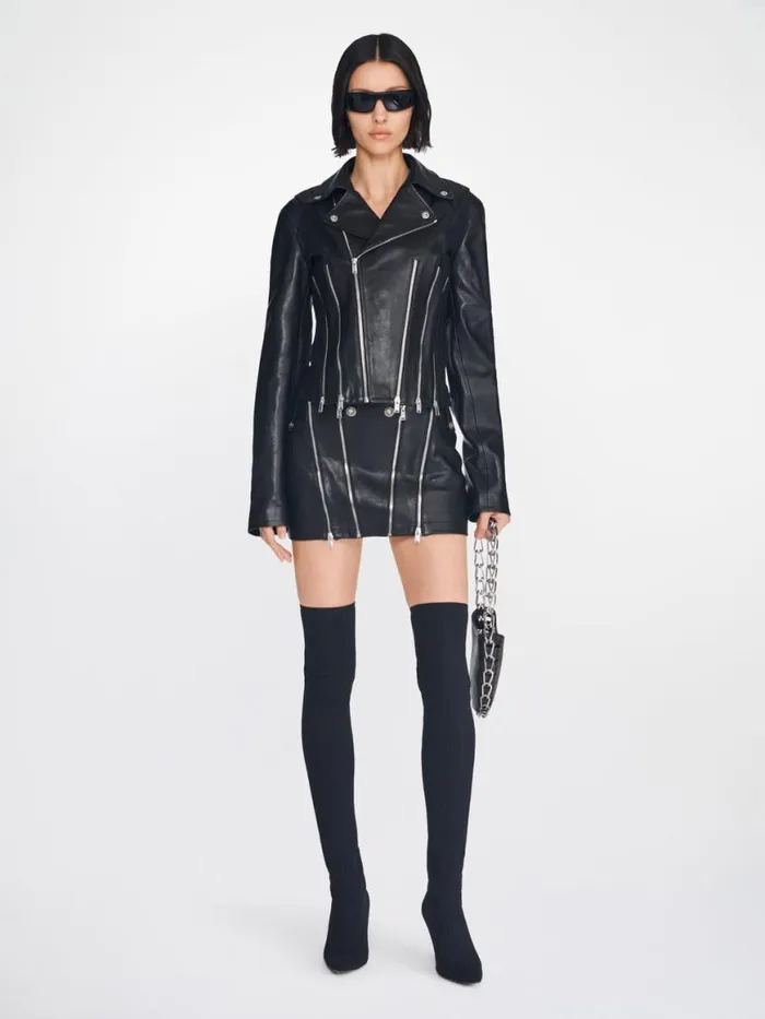 Dion Lee Core MICRO BIKER SKIRT Black 8211 Shop