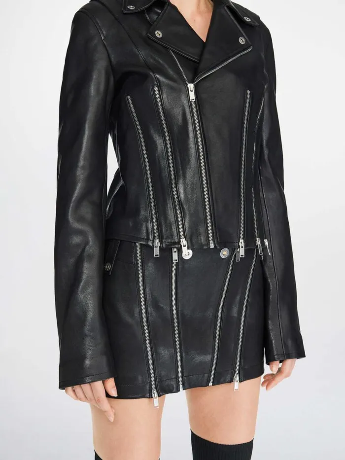 Dion Lee Core MICRO BIKER SKIRT Black 8211 Shop
