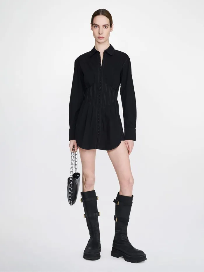 Dion Lee Dresses TUXEDO CORSET SHIRT DRESS Black 8211 Shop