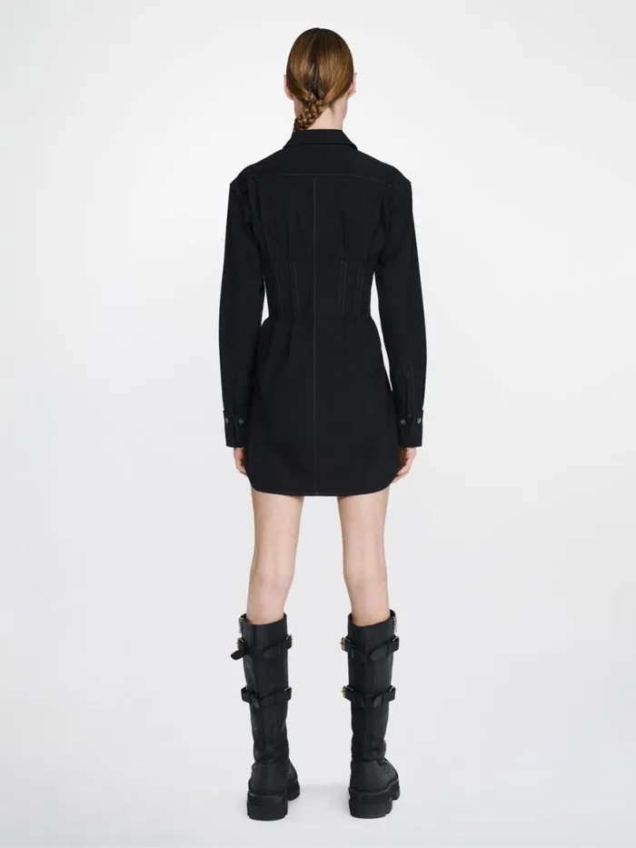 Dion Lee Dresses TUXEDO CORSET SHIRT DRESS Black 8211 Shop