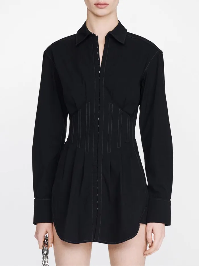 Dion Lee Dresses TUXEDO CORSET SHIRT DRESS Black 8211 Shop