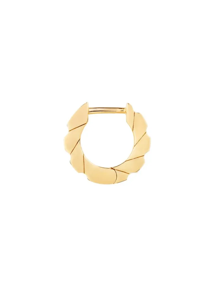 Dion Lee Jewellery FASTENER SMALL HOOP EARRING SINGLE Gold 8211 Accessories