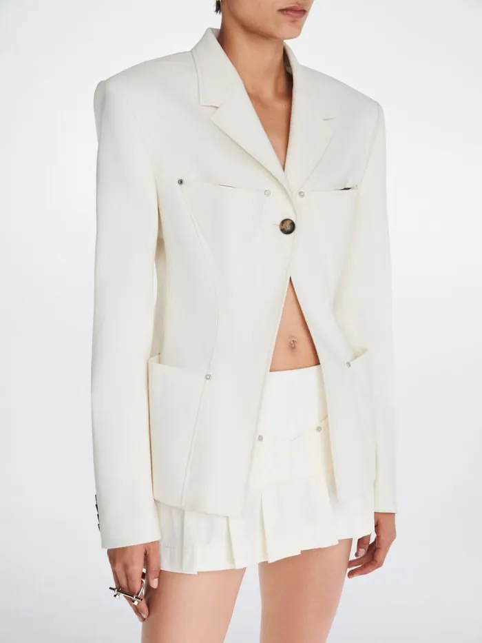 Dion Lee Outerwear CONSTRUCT FEMME JACKET Ivory 8211 Shop