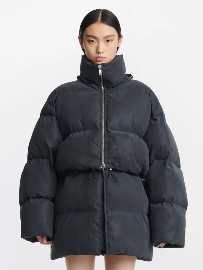 Dion Lee Outerwear ZIP AWAY PUFFER Black Reflective 8211 UnisexShop