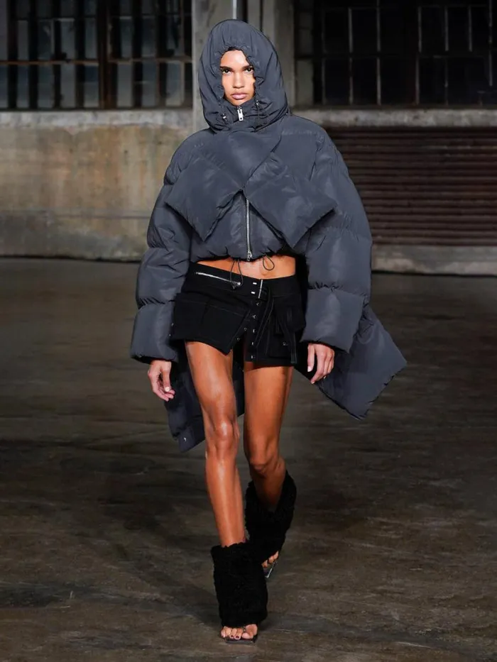 Dion Lee Outerwear ZIP AWAY PUFFER Black Reflective 8211 UnisexShop
