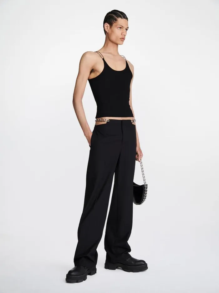 Dion Lee Pants CHAIN LINK TROUSER Black 8211 UnisexShop
