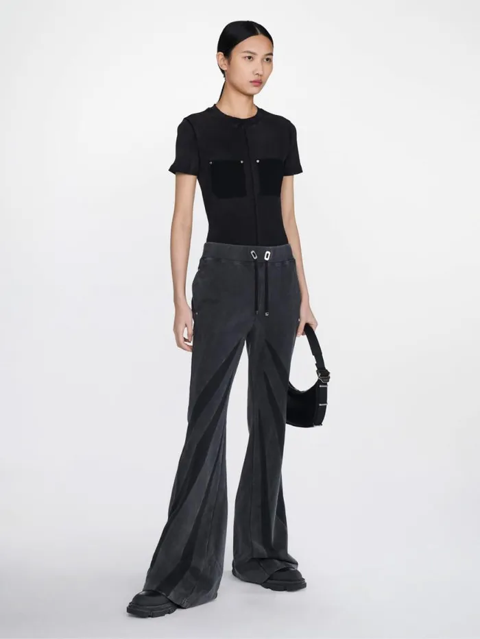 Dion Lee Pants DARTED TERRY PANT Washed Black 8211 UnisexShop