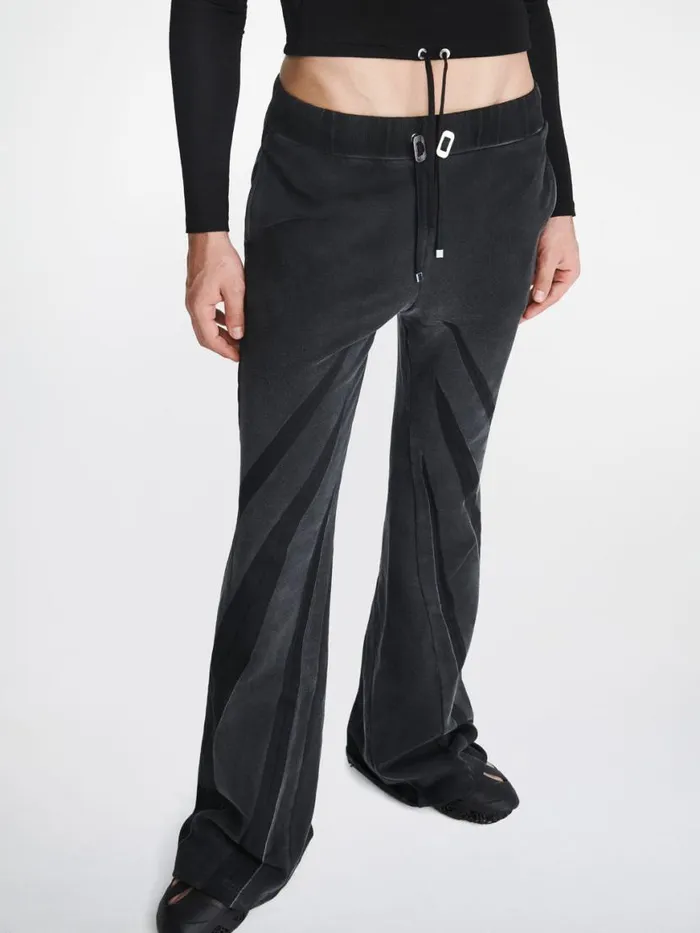 Dion Lee Pants DARTED TERRY PANT Washed Black 8211 UnisexShop