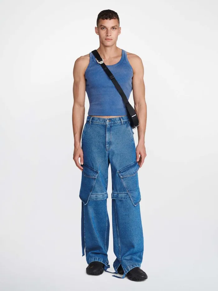 Dion Lee Pants DENIM PARACHUTE PANT American Blue 8211 UnisexShop