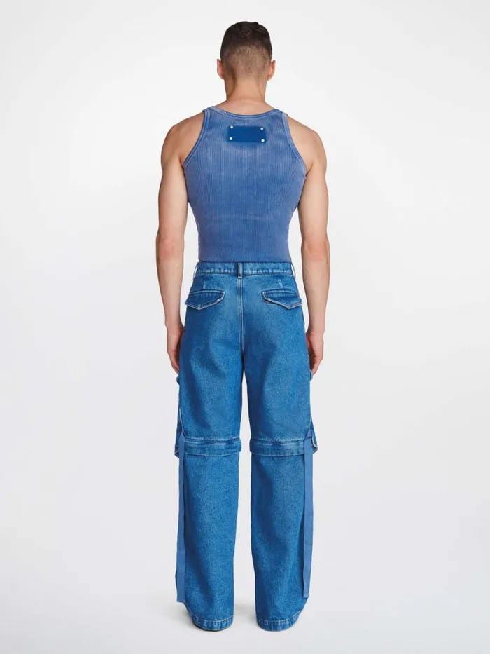 Dion Lee Pants DENIM PARACHUTE PANT American Blue 8211 UnisexShop