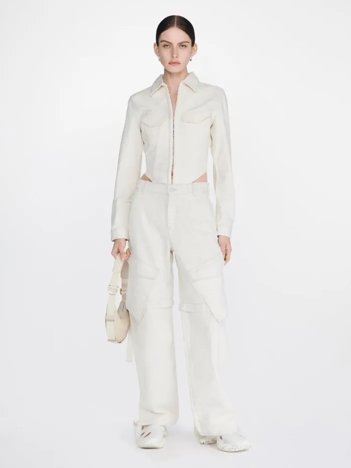 Dion Lee Pants DENIM PARACHUTE PANT Natural 8211 UnisexShop