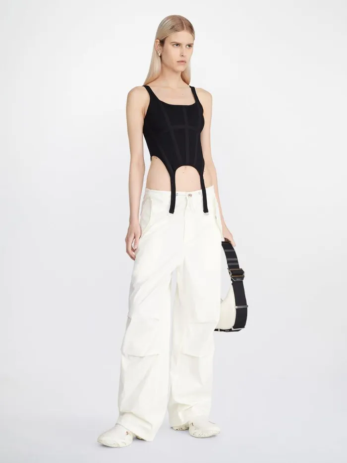 Dion Lee Pants TOGGLE PARACHUTE PANTS Ivory 8211 UnisexShop