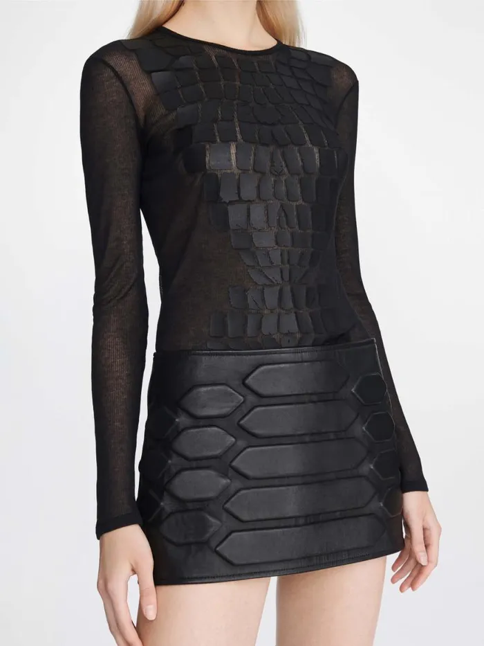 Dion Lee Skirts REPTILE MINI SKIRT Black 8211 Shop